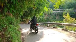 Peringatan dini bambu menjulur di jalan desa, berpotensi sebabkan kecelakaan